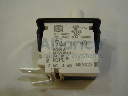 [803415] SWITCH, PUSH BUTTON SPST NC W/AU